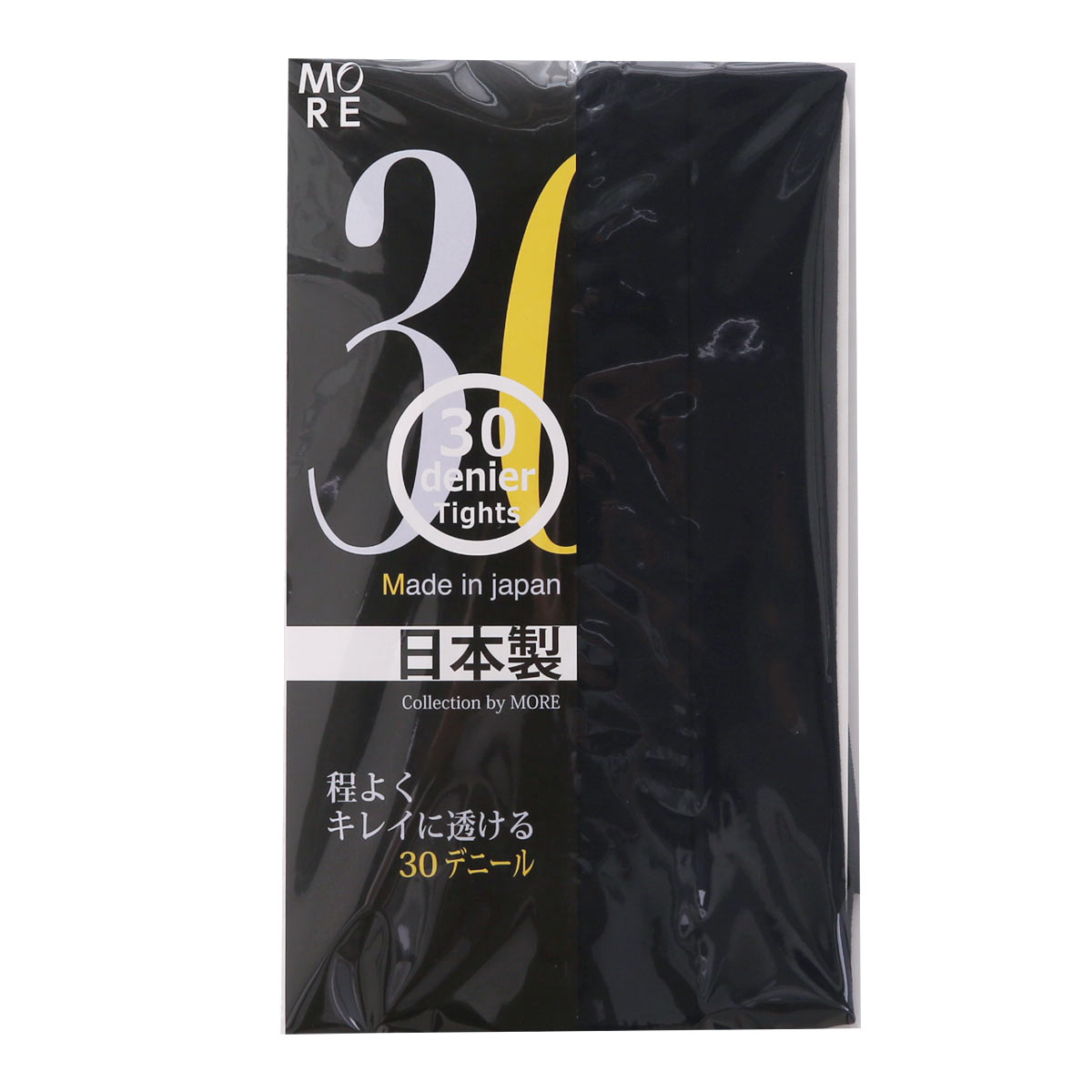 モア MORE 30デニール カラータイツ 日本製(CGY-チャコール-M-L)