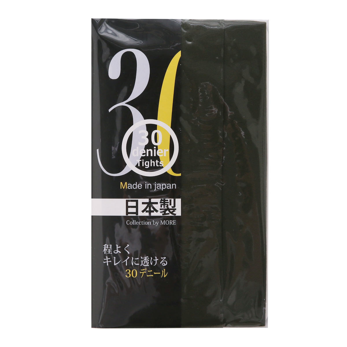 モア MORE 30デニール カラータイツ 日本製(OV-オリーブ-M-L)
