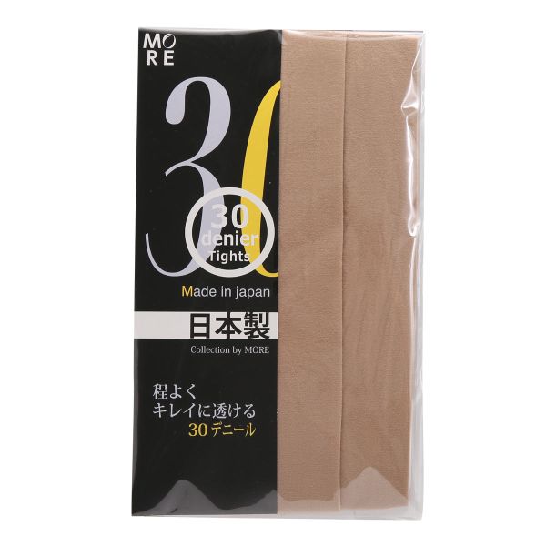 モア MORE 30デニール カラータイツ 日本製