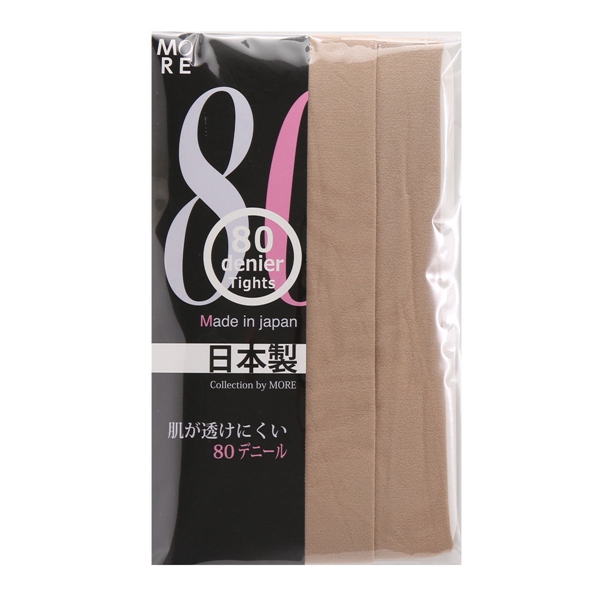 モア MORE 80デニール カラータイツ 日本製