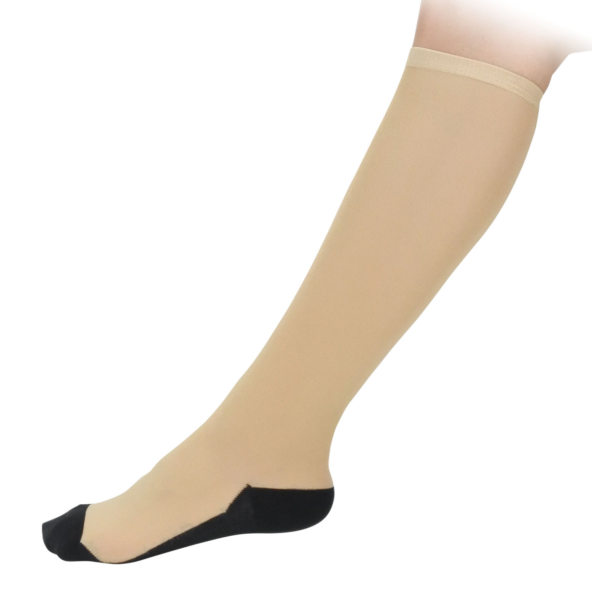 まるでストッキングを履いたようなくつした ハイソックス あったかタイプ ソックス 靴下 レディース 22-25cm(BE1-ベージュ1-22-25cm)
