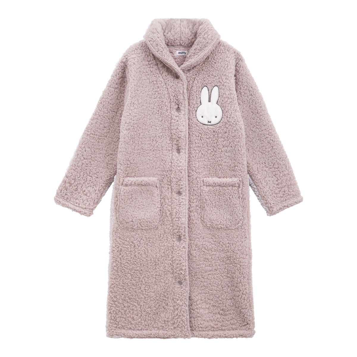 もふもふmiffy 着る毛布 ルームウェア 部屋着 ワンピース ロング もこもこ シープボア あったか 温活 ミッフィー ブルーミングフローラ(MP-モーヴピンク-M)