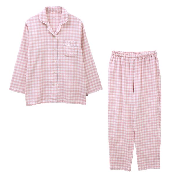 Kaimin Labo パジャマ 綿100% 日本製 今治ガーゼ 上下セット レディース ルームウェア 長袖 前開き 春秋冬