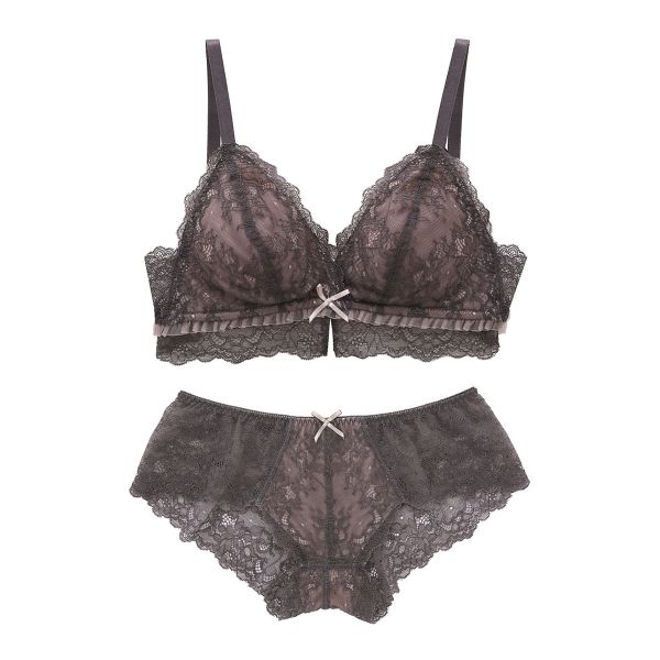 ブルーミングフローラ ブラレット ブラジャー ショーツ セット ノンワイヤー ボーイレングス  総レース SML bloomingFLORA