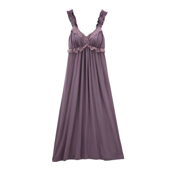 ブルーミングフローラ ルームウェア ゆるっととろみタッチ カップ付きワンピース 春夏秋 bloomingFLORA