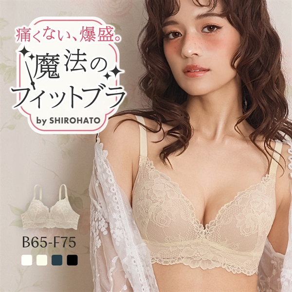 魔法のフィットブラ ブラジャー ノンワイヤー の様なワイヤーブラ レディース 下着 大きいサイズ 盛りブラ 盛れるブラ 楽 痛くない 谷間 バストアップ 可愛い