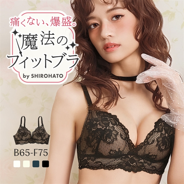 魔法のフィットブラ ブラジャー ノンワイヤー の様なワイヤーブラ レディース 下着 大きいサイズ 盛りブラ 盛れるブラ 楽 痛くない 谷間 バストアップ 可愛い
