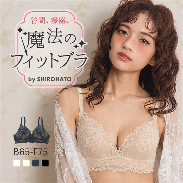 魔法のフィットブラ ブラジャー レディース 下着 大きいサイズ 盛りブラ 盛れるブラ ワイヤー入り 楽 痛くない 谷間 バストアップ 可愛い