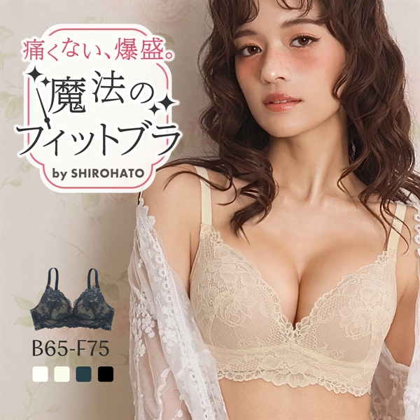 魔法のフィットブラ ブラジャー ノンワイヤー の様なワイヤーブラ レディース 下着 大きいサイズ 盛りブラ 盛れるブラ 楽 痛くない 谷間 バストアップ 可愛い