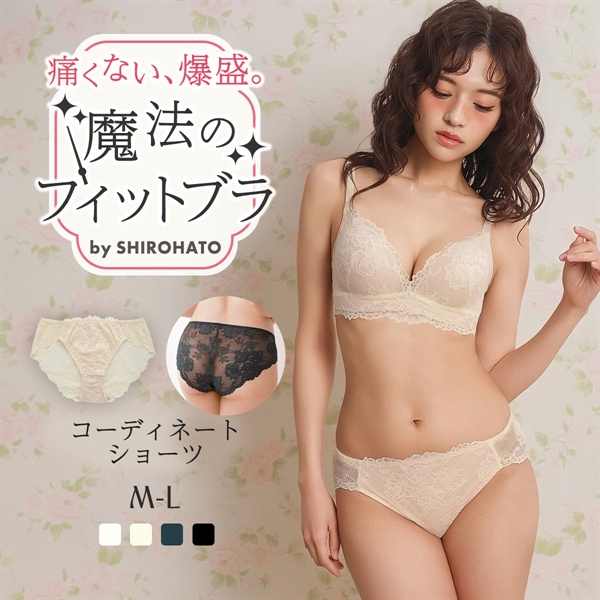 魔法のフィットブラ ノーマルショーツ レディース 女性 下着 レース 深め 深履き お尻すっぽり 大きいサイズ スタンダード 可愛い パンツ