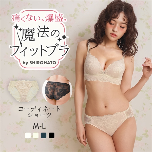 魔法のフィットブラ ノーマルショーツ レディース 女性 下着 レース 深め 深履き お尻すっぽり 大きいサイズ スタンダード 可愛い パンツ