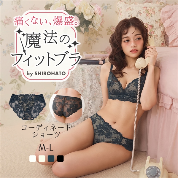 魔法のフィットブラ ノーマルショーツ レディース 女性 下着 レース 深め 深履き お尻すっぽり 大きいサイズ スタンダード 可愛い パンツ