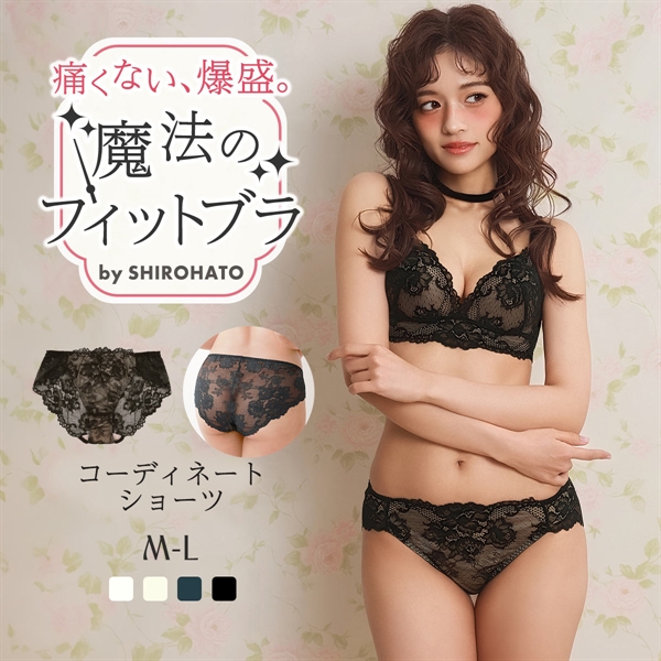 魔法のフィットブラ ノーマルショーツ レディース 女性 下着 レース 深め 深履き お尻すっぽり 大きいサイズ スタンダード 可愛い パンツ