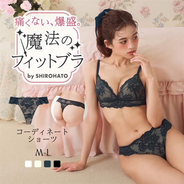 魔法のフィットブラ Tバックショーツ レディース 女性 下着 レース Tバック ハイウエスト 深め 深履き 大きいサイズ セクシー 可愛い パンツ