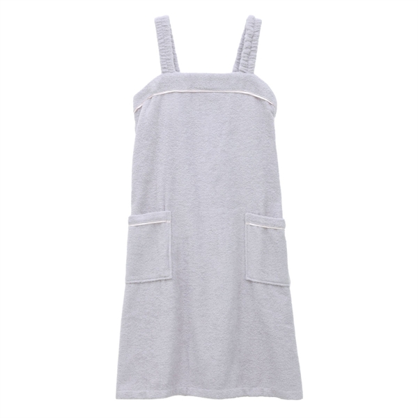 ルームウェア バスラップ 綿100％ 着るタオル バスタオル ワンピース バスローブ パイル 涼しい 夏 薄手 お風呂上り 汗(LV-ラベンダー-M)