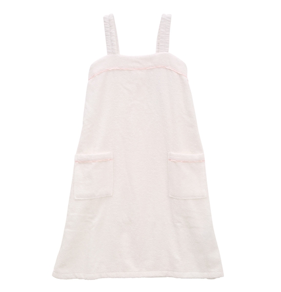 ルームウェア バスラップ ワンピース バスローブ 綿100％ パイル 涼しい 夏 薄手 お風呂上り 汗 ブルーミングフローラ スフレfineタオル