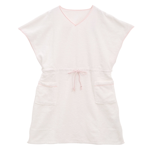 ルームウェア バスラップ バスローブ バスポンチョ 綿100％ パイル 涼しい 夏 薄手 お風呂上り 汗 ブルーミングフローラ  スフレfineタオル