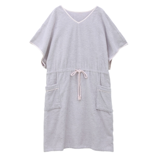 ルームウェア バスラップ バスローブ バスポンチョ 綿100％ パイル 涼しい 夏 薄手 お風呂上り 汗 ブルーミングフローラ  スフレfineタオル