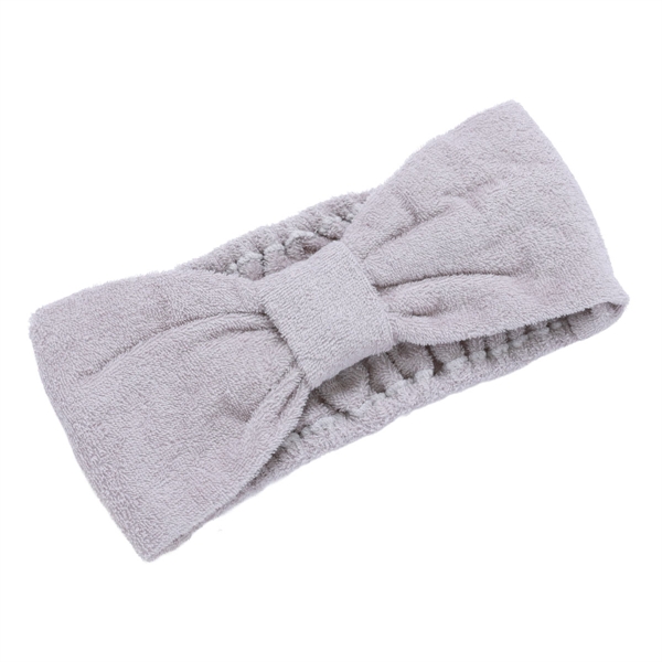 ヘアバンド 吸水 速乾 洗顔 綿100％ パイル 涼しい 夏 薄手 リボン お風呂上り 汗 ヘアドライ(LV-ラベンダー-Free)