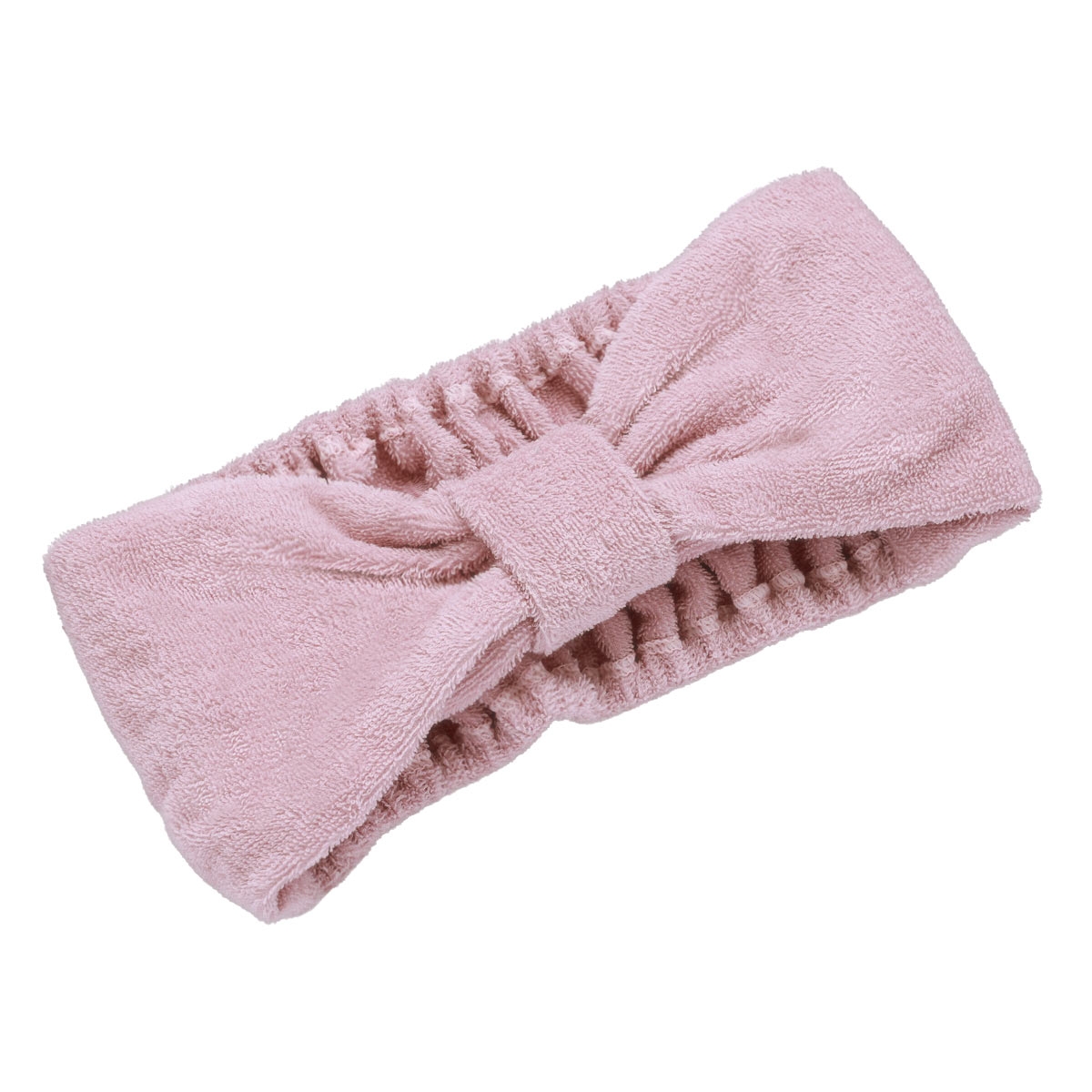 ヘアバンド 吸水 速乾 洗顔 綿100％ パイル 涼しい 夏 薄手 リボン お風呂上り 汗 ヘアドライ(SMP-スモーキーピンク-Free)