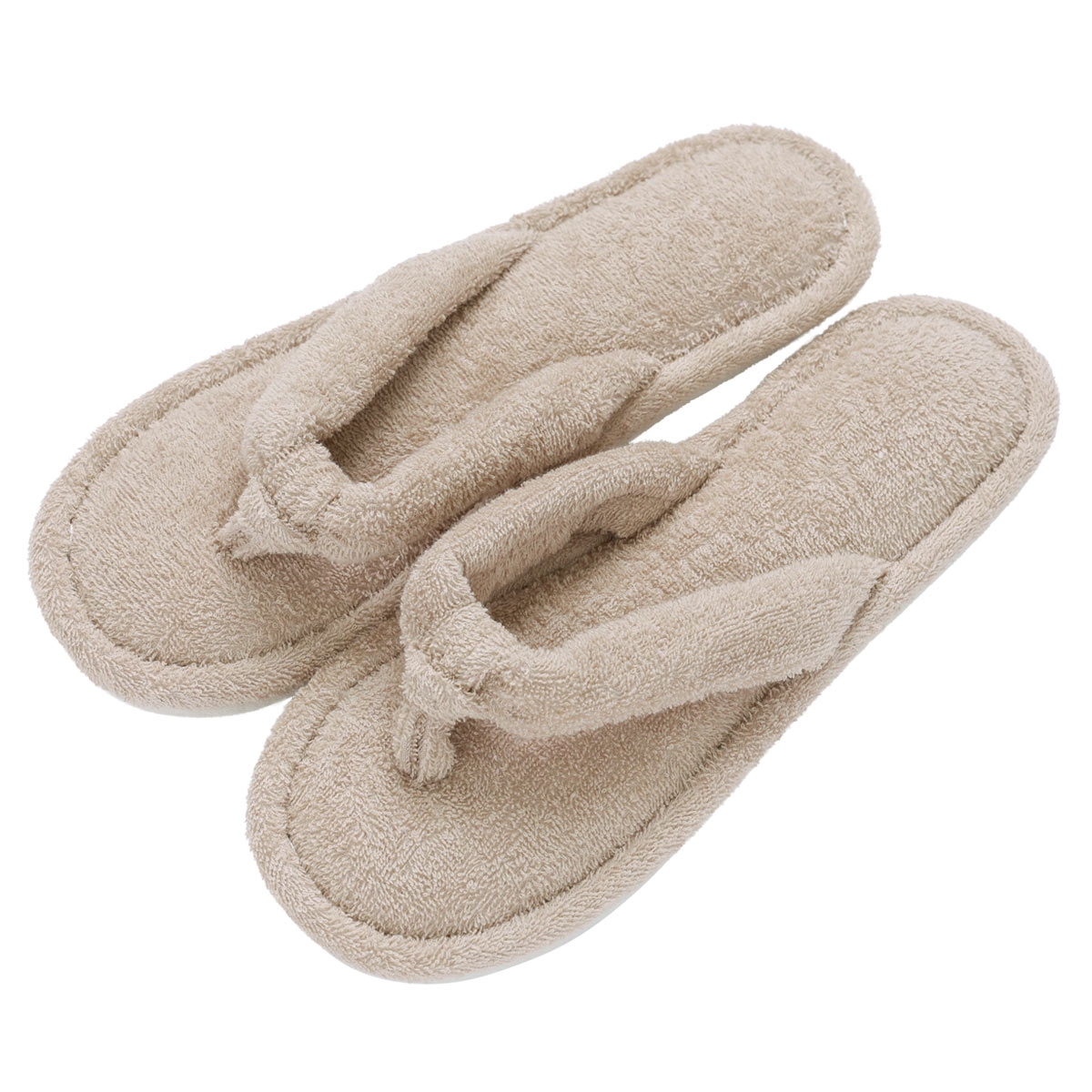 スリッパ 吸水 綿100％ パイル 洗える ルームシューズ 夏用 夏 春 秋 冬 お風呂上り 滑り止め 汗 スフレfineタオル(BE-ベージュ-Free)