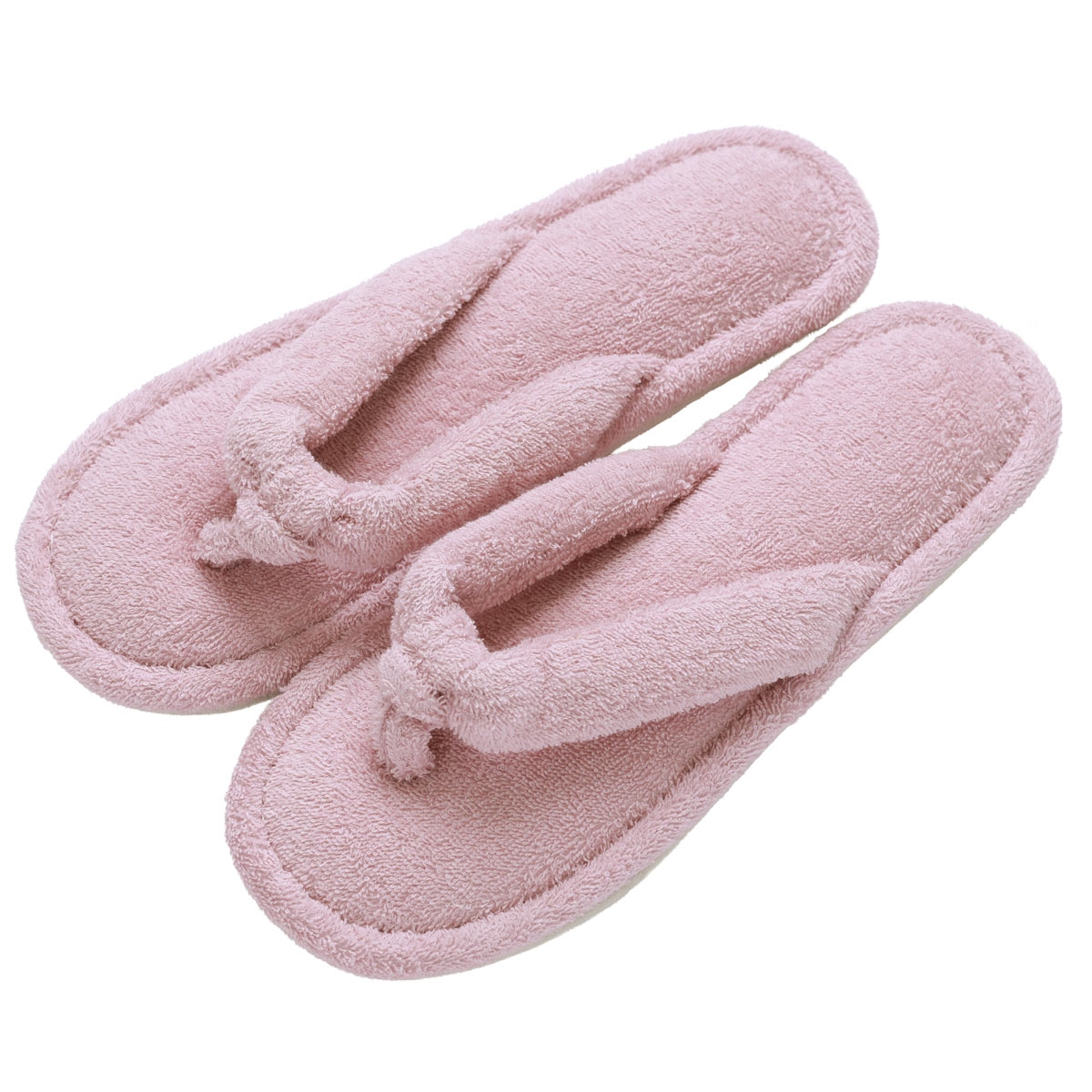 スリッパ 吸水 綿100％ パイル 洗える ルームシューズ 夏用 夏 春 秋 冬 お風呂上り 滑り止め 汗 スフレfineタオル(SMP-スモーキーピンク-Free)