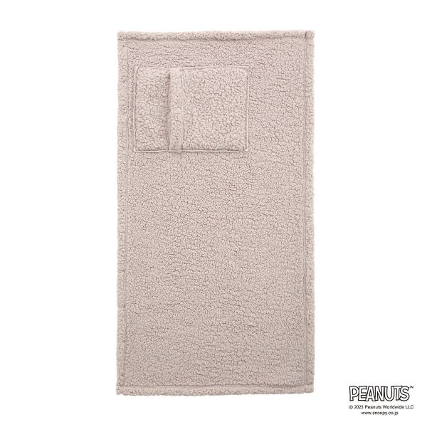 もふもふSNOOPY 4wayブランケット ひざ掛け 着る毛布 ポンチョ もこもこ シープボア あったか スヌーピー 収納 ブルーミングフローラ