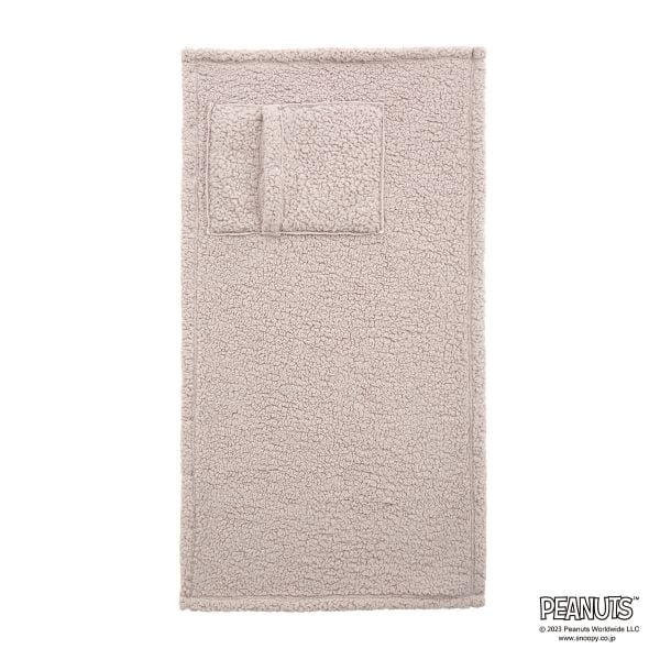 もふもふSNOOPY 4wayブランケット ひざ掛け 着る毛布 ポンチョ もこもこ シープボア あったか スヌーピー 収納 ブルーミングフローラ