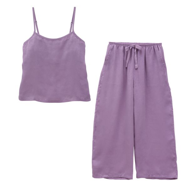 ブルーミングフローラ 艶光沢×艶とろみ ロイヤルサテン ルームウェア パジャマ 上下セット キャミソール カップ付き bloomingFLORA