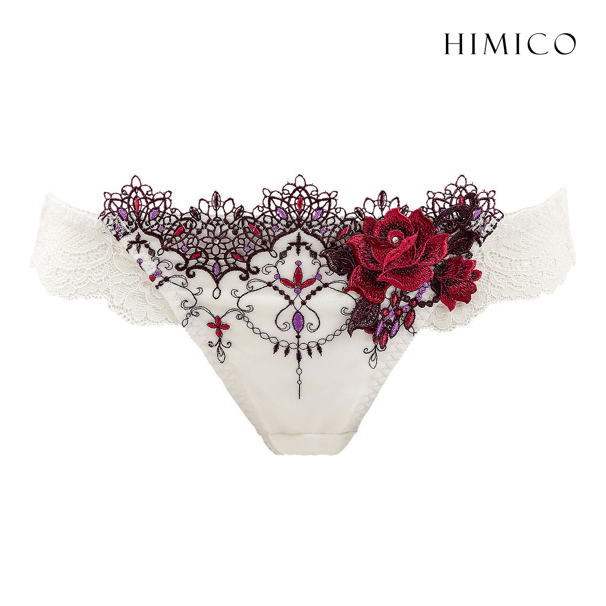 ヒミコ 002シリーズ ショーツ スタンダード リバイバル M L バックレース ランジェリー HIMICO(WH1-ホワイト1-M)