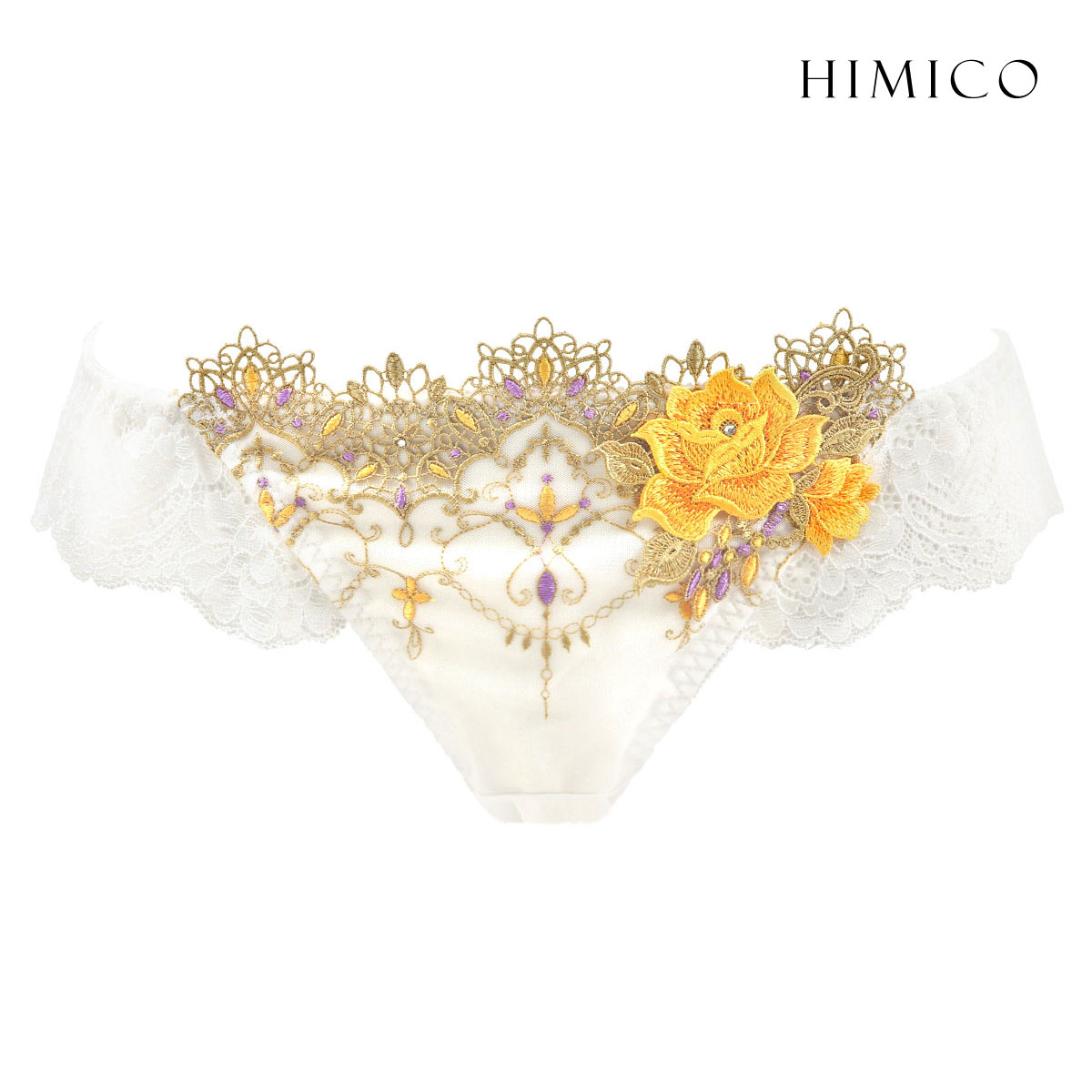 ヒミコ 002シリーズ ショーツ スタンダード リバイバル M L バックレース ランジェリー HIMICO(WH2-ホワイト2-M)