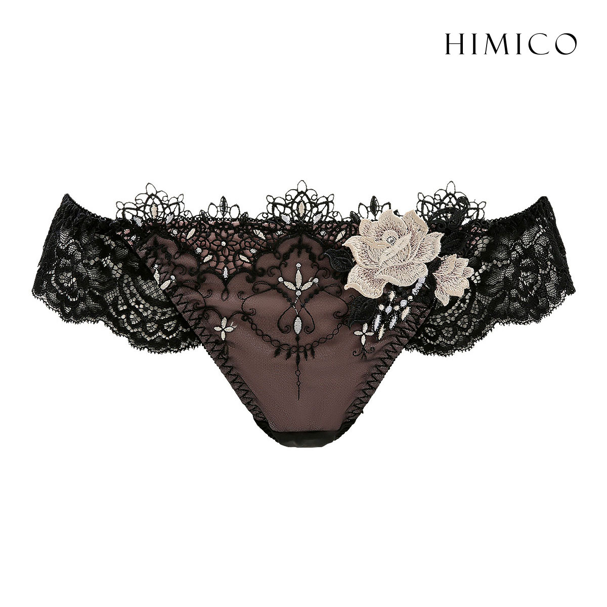 ヒミコ 002シリーズ ショーツ Tバック リバイバル ソング タンガ M L ランジェリー HIMICO(BK1-ブラック1-M)