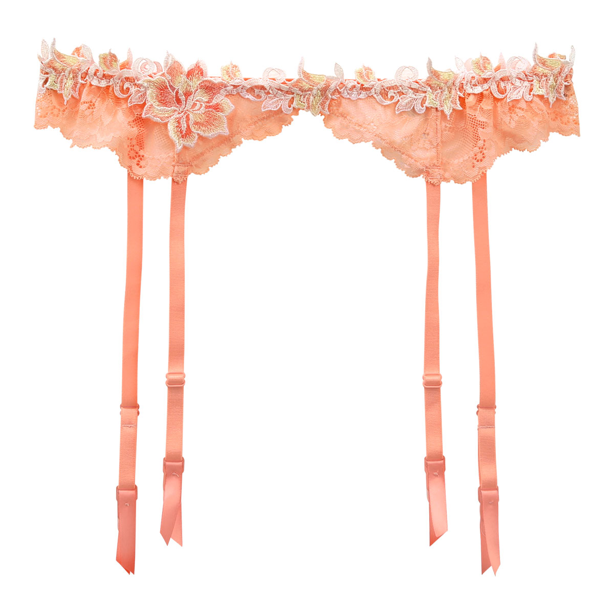 HIMICO 秘めた感情を呼び覚ます Lirica Rosa ガーターベルト ML 004series ランジェリー(OR-オレンジ-M)