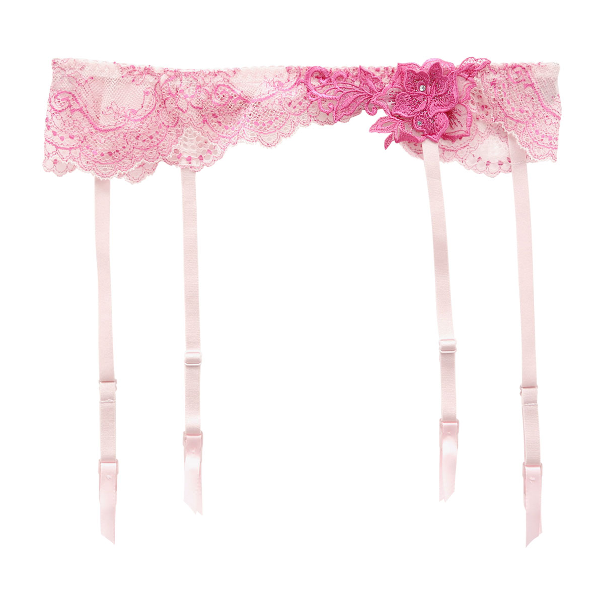 HIMICO 華麗に揺らめく Rosa Vestito ガーターベルト ML 005series ランジェリー(PI-ピンク-M)