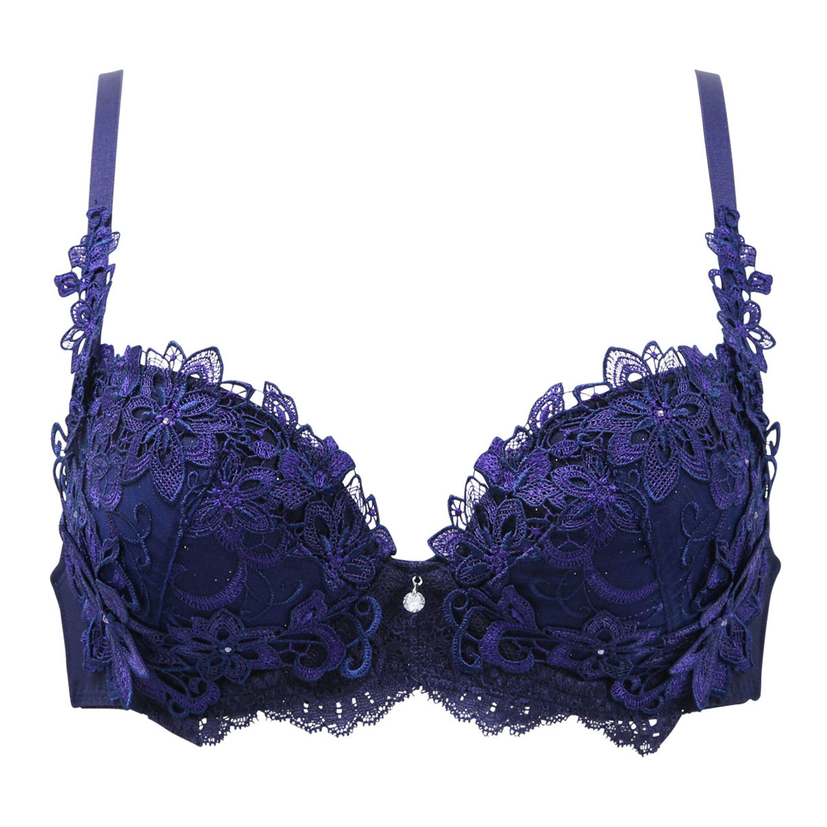 HIMICO 澄んだ空気に燦めく Dalia Stellato ブラジャー BCDEF 006series 単品(NV-ネイビー-B65)