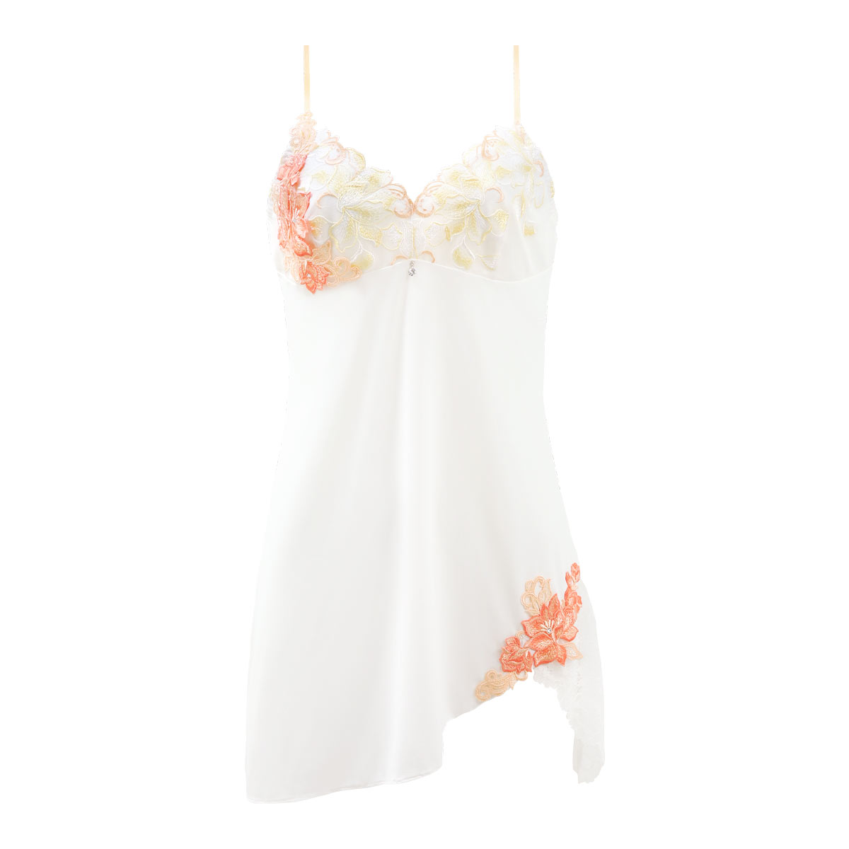 HIMICO 気品高く香る Magnolia Profumo スリップ ロングキャミソール ML 007series ランジェリー(IV-アイボリー-M)