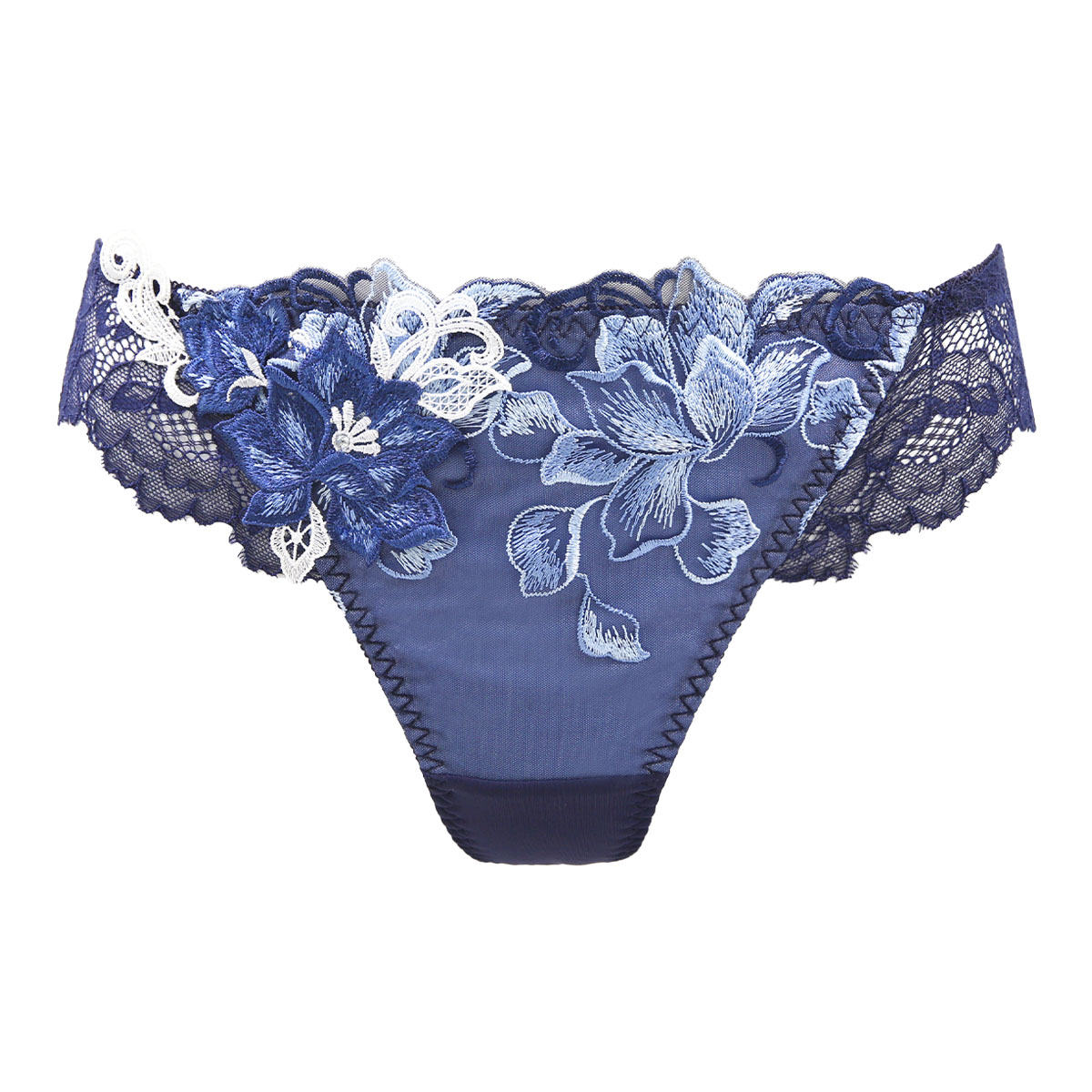 HIMICO 気品高く香る Magnolia Profumo ショーツ Tバック ソング タンガ ML 007series 単品 バックレース(NV-ネイビー-M)