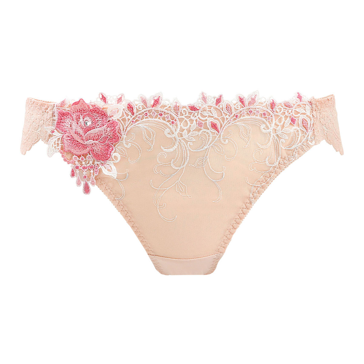 HIMICO 優美で絢爛に魅せる Ammirare Rosa ショーツ スタンダード ML 010series 単品 バックレース(PI-ピンク-M)