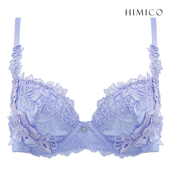HIMICO 洗練されたモダンな雰囲気 Rosa Urbane ブラジャー BCDEF 012series 単品(BU-ブルー-B65)