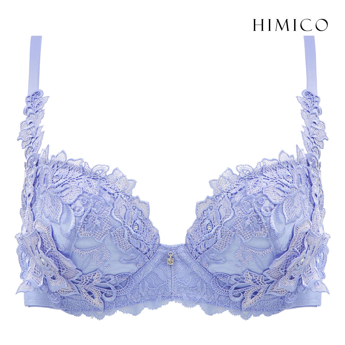 HIMICO 洗練されたモダンな雰囲気 Rosa Urbane ブラジャー BCDEF 012series 単品(BU-ブルー-B65)
