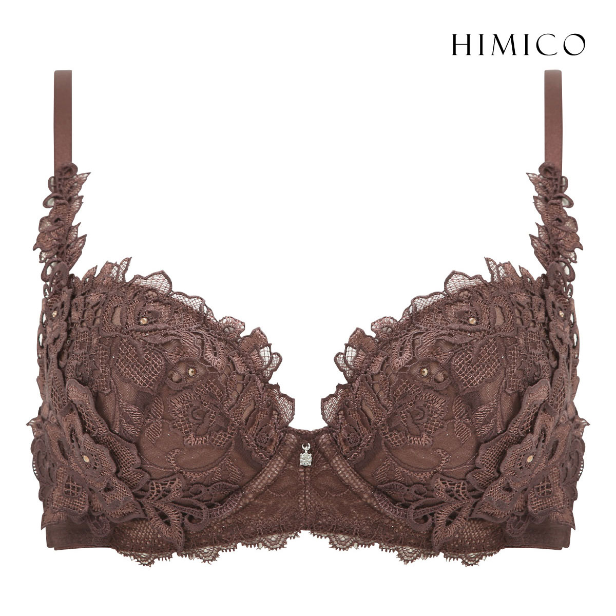 HIMICO 洗練されたモダンな雰囲気 Rosa Urbane ブラジャー BCDEF 012series 単品(BR-ブラウン-B65)