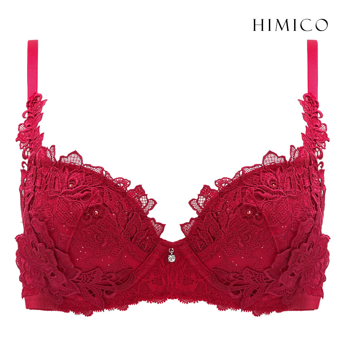 HIMICO 洗練されたモダンな雰囲気 Rosa Urbane ブラジャー BCDEF 012series 単品(RE-レッド-B65)