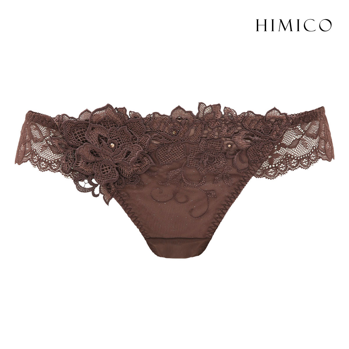 HIMICO 洗練されたモダンな雰囲気 Rosa Urbane ショーツ Tバック ソング タンガ ML 012series 単品(BR-ブラウン-M)