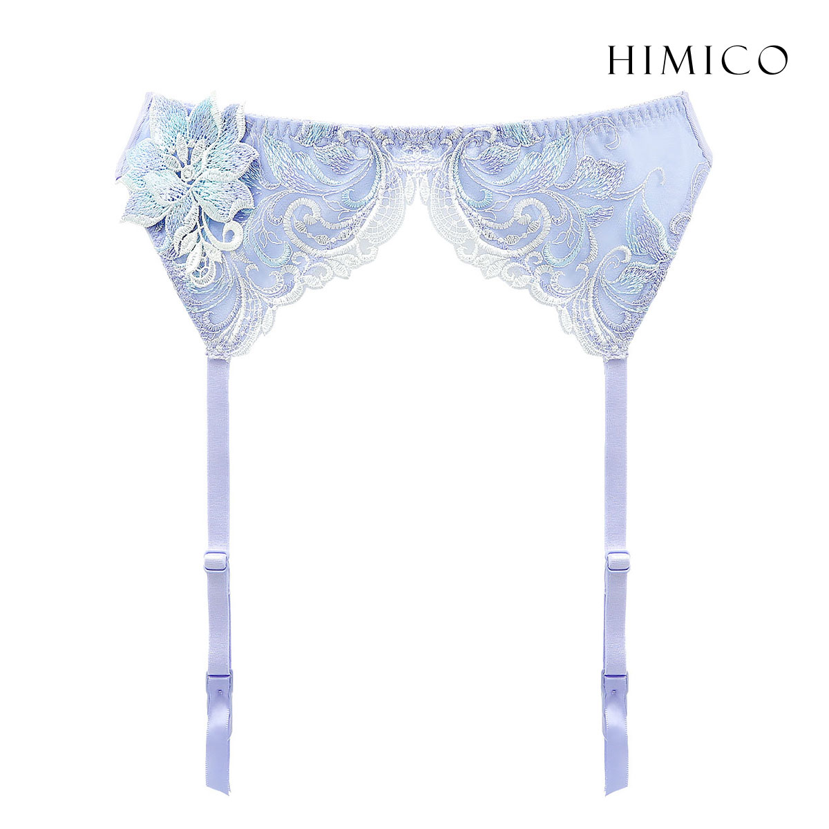 HIMICO 清らかに凛と咲き誇る Loto Bianco ガーターベルト ML 013series ランジェリー(LV-ラベンダー-M)