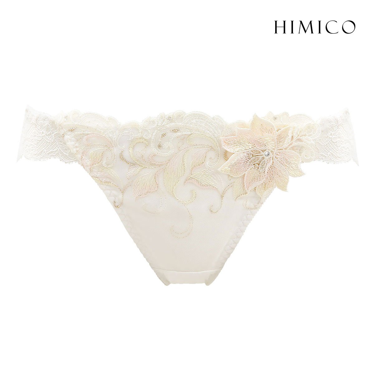 HIMICO 清らかに凛と咲き誇る Loto Bianco ショーツ スタンダード ML 013series 単品(IV-アイボリー-M)