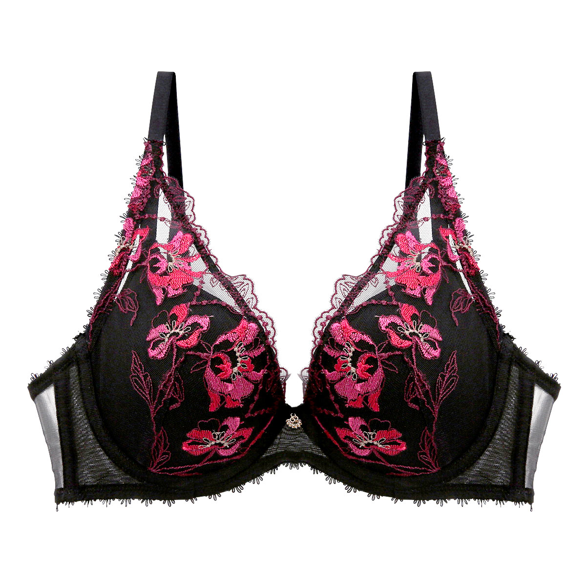 フロリナヴォーテ Moulin Rouge ブラジャー モールドカップ BCDEF 単品 FLORINA BEAUTE eXsta ムランルージュ(BK-ブラック-B65)