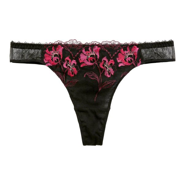 フロリナヴォーテ Moulin Rouge Tバックショーツ 総レース ML 単品 FLORINA BEAUTE eXsta ムランルージュ(BK-ブラック-M)