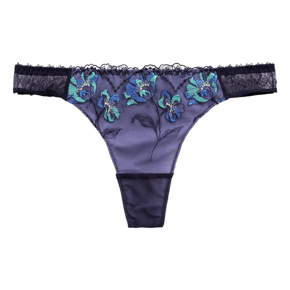 フロリナヴォーテ Moulin Rouge Tバックショーツ 総レース ML 単品 FLORINA BEAUTE eXsta ムランルージュ(NV-ネイビー-M)