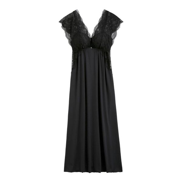 ルームウェア パジャマ ワンピース カップ付き ナイトブラ 昼夜兼用 ナイトブラ一体型 レース 夏 M L LL 単品 大きいサイズ