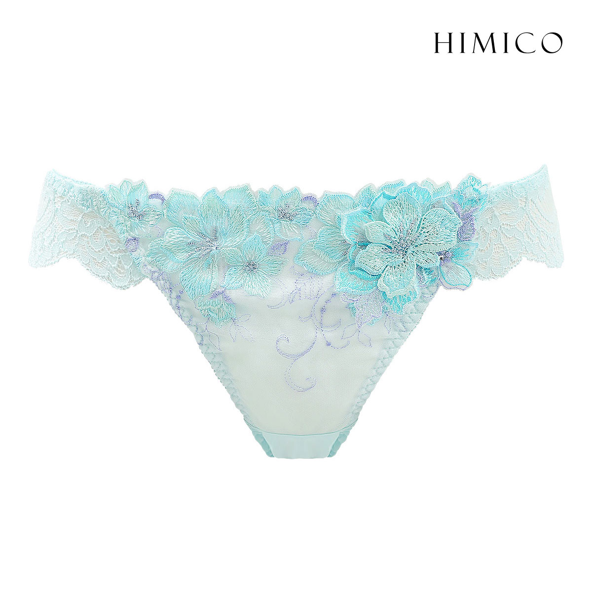 HIMICO ヒミコ ショーツ スタンダード M L バックレース 単品 014series ランジェリー(SX-サックス-M)